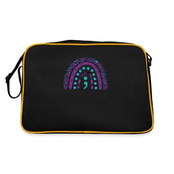 C’est normal de ne pas aller bien - Prévention du suicide - Sac Retro - noir/or - Dos
