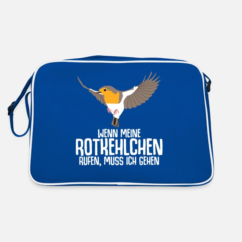 Rotkehlchen Vogel Retro Tasche