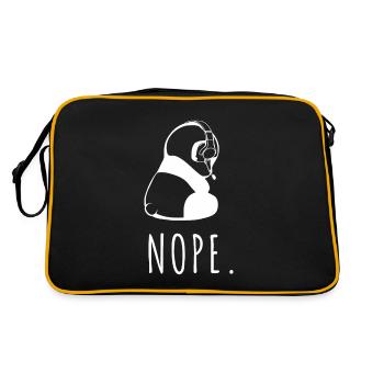 Non. Gaming Panda dit Nö - Sac Retro - noir/or - Dos