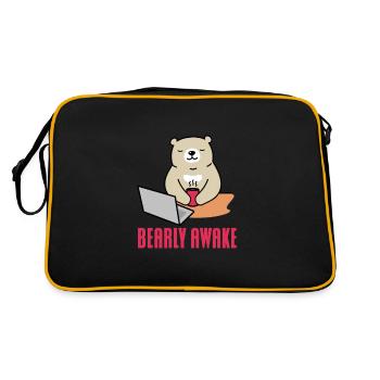 Programmer Compuer Nerd Coder Software Gift - Retro Bag - black/gold - Back