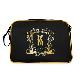 K letter gold - Retro Bag - black/gold - Back