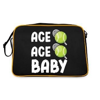 Ace Ace Baby Tennis Dicton - Sac Retro - noir/or - Dos