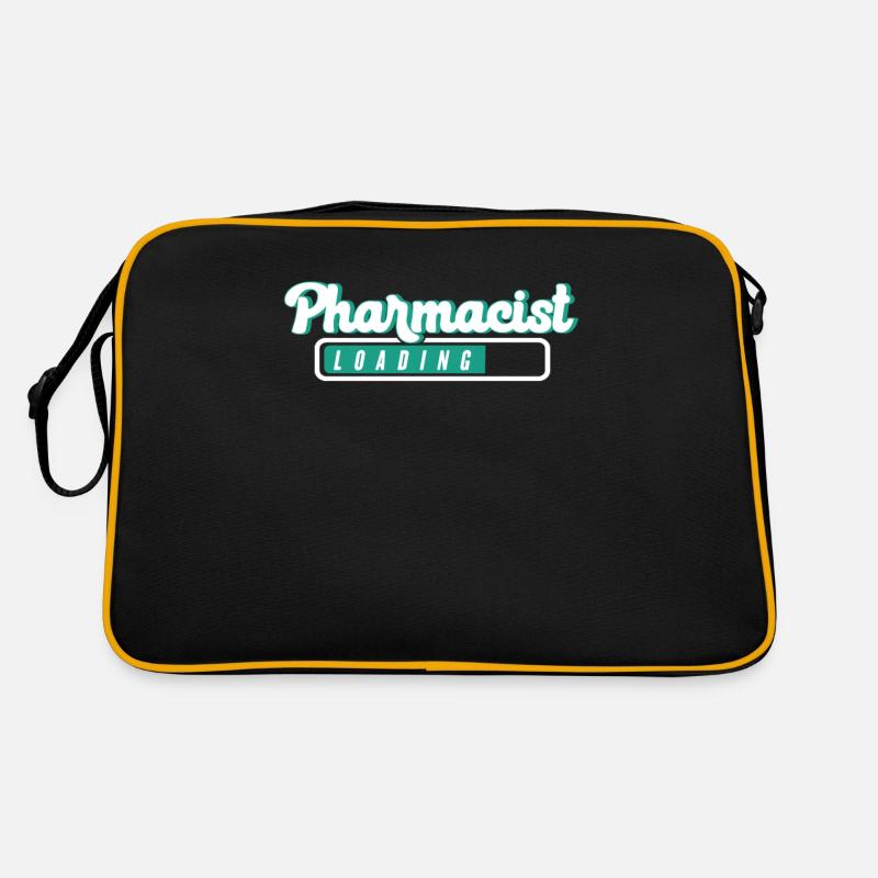 Apotheker Geschenk, Apotheke Pharmazie, Apotheker - Retro Tasche - Schwarz/Gold