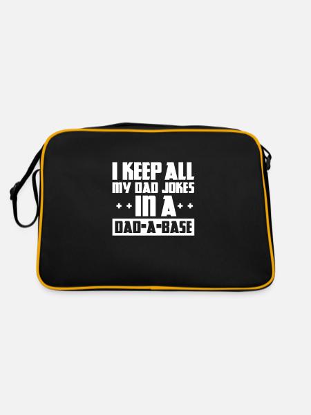 Softwareentwickler Vater Programmierer Geschenk - Retro Tasche - Schwarz/Gold - Hinten