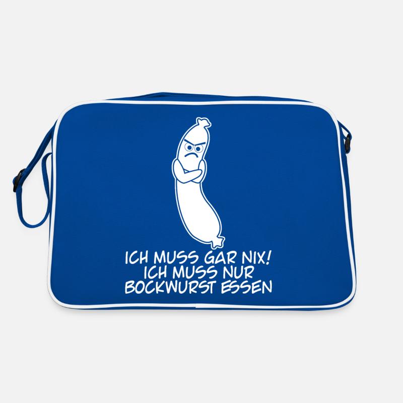 Bockwurst Ich muss gar nix Bratwurst Retro Tasche