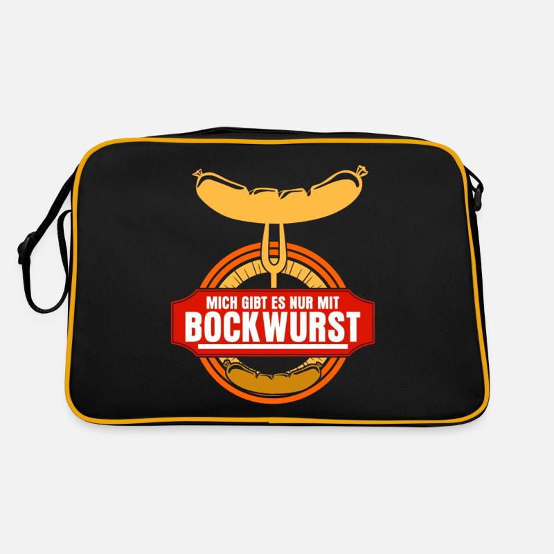Bockwurst Wurst Würstchen Bratwurst Retro Tasche