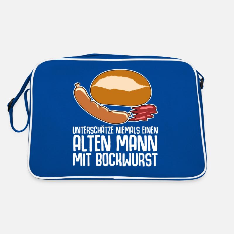 Bockwurst Wurst Alter Mann Bratwurst Retro Tasche