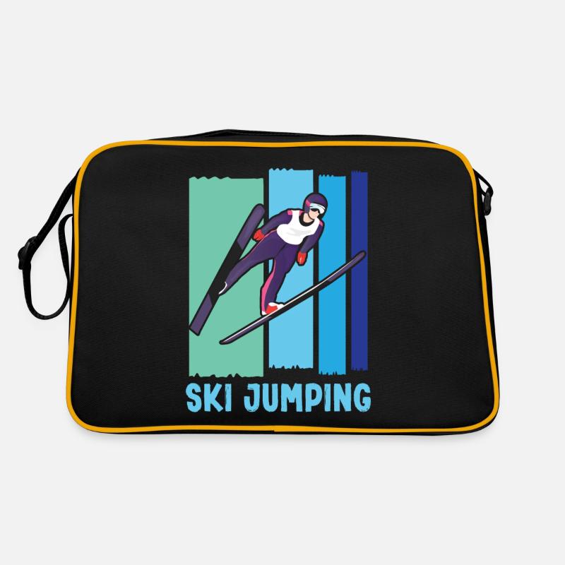 Ski Springen Skispringen Retro Tasche