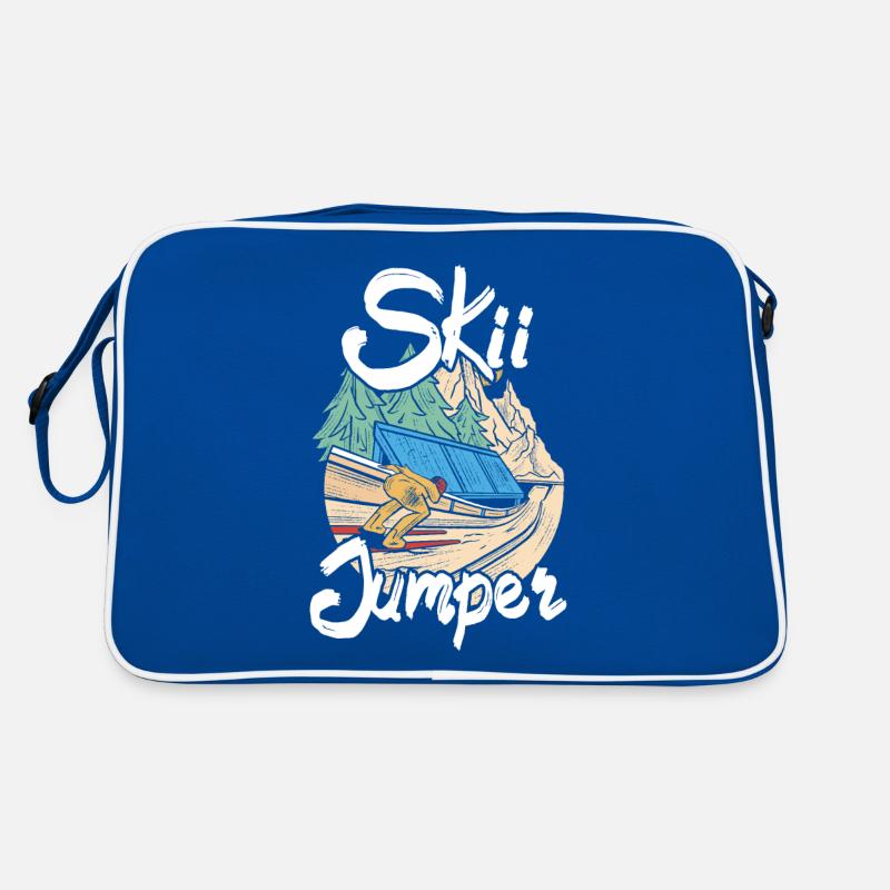Ski Springen Skispringen Retro Tasche