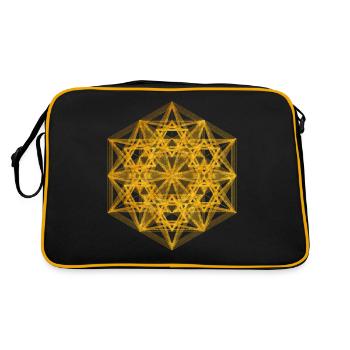 Cube métatrons de dimension géométrique - Sac Retro - noir/or - Dos