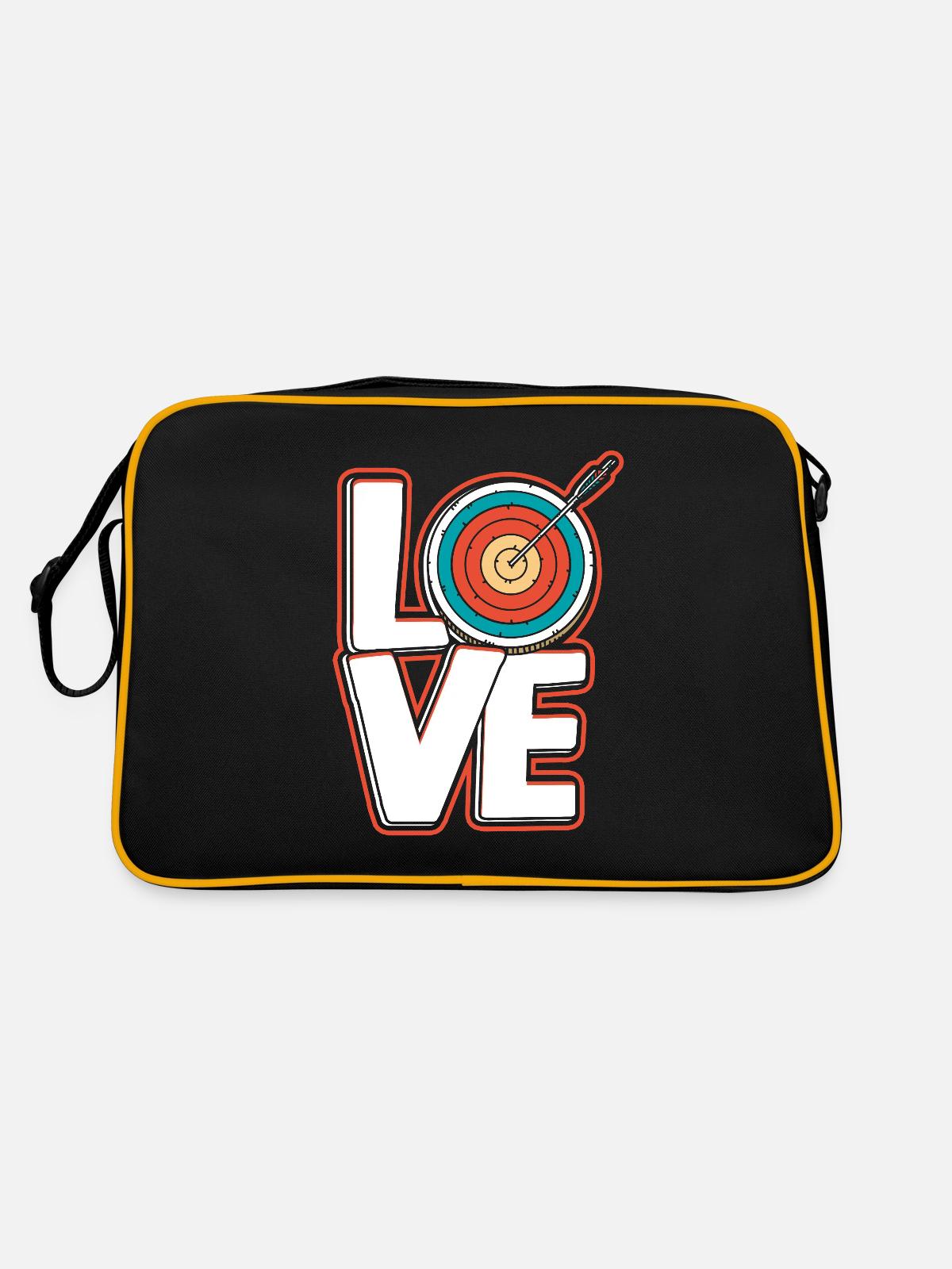 Archer Archery Archery Gift - Retro Bag - black/gold - Back