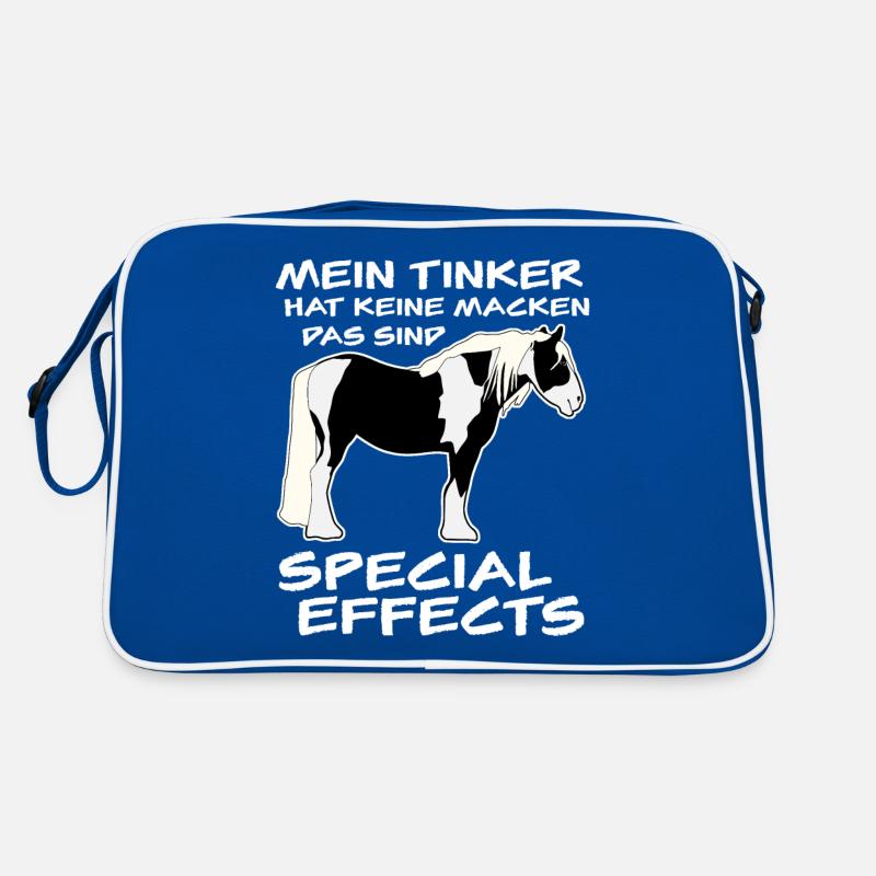 Irish Tinker Reiten Pferd Pferde Retro Tasche