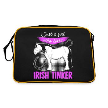 Irish Tinker Horse Rider Horses - Retro Bag - black/gold - Back