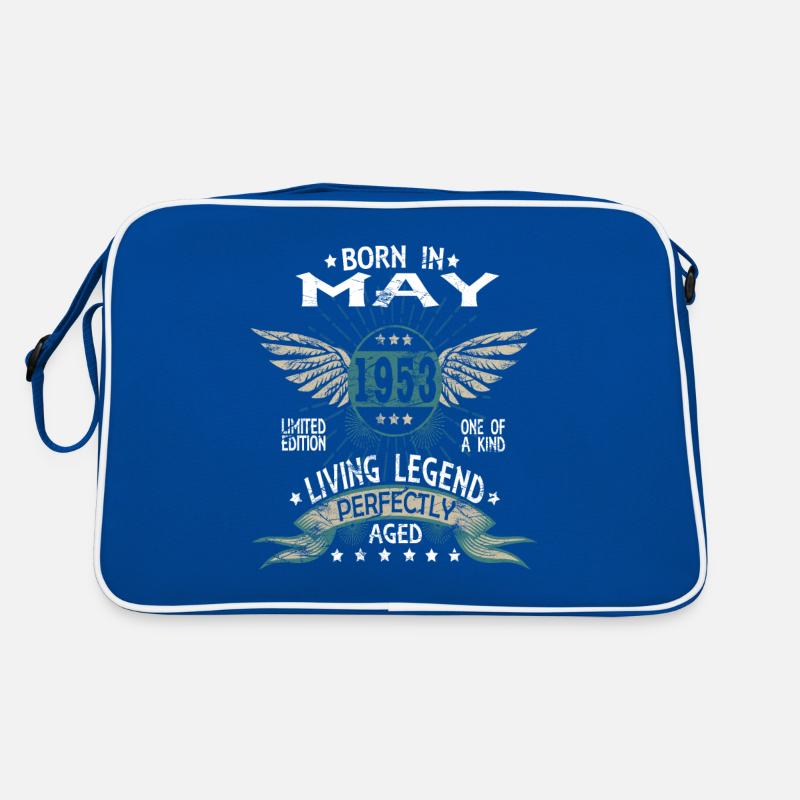 Legends Born in May 1953 Retro Tasche