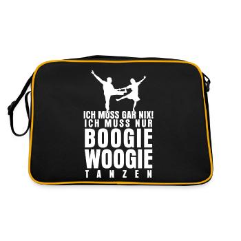 Boogie Woogie Saying Joke Dancer - Retro Bag - black/gold - Back