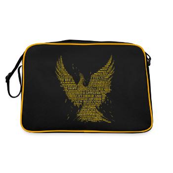 PHOENIX: Conception d’art de mots! Créatures mythiques, mythologie - Sac Retro - noir/or - Dos