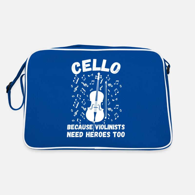Because Violinists Need Heros Too Lustiger Cellist Retro Tasche