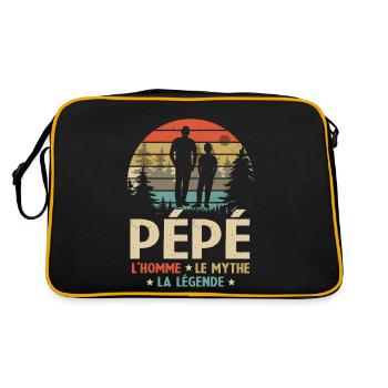 Pépé L'homme Le Mythe La Légende - Sac Retro - noir/or - Dos