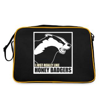 Honey Badger I like Badger's Honey Badger - Retro Bag - black/gold - Back