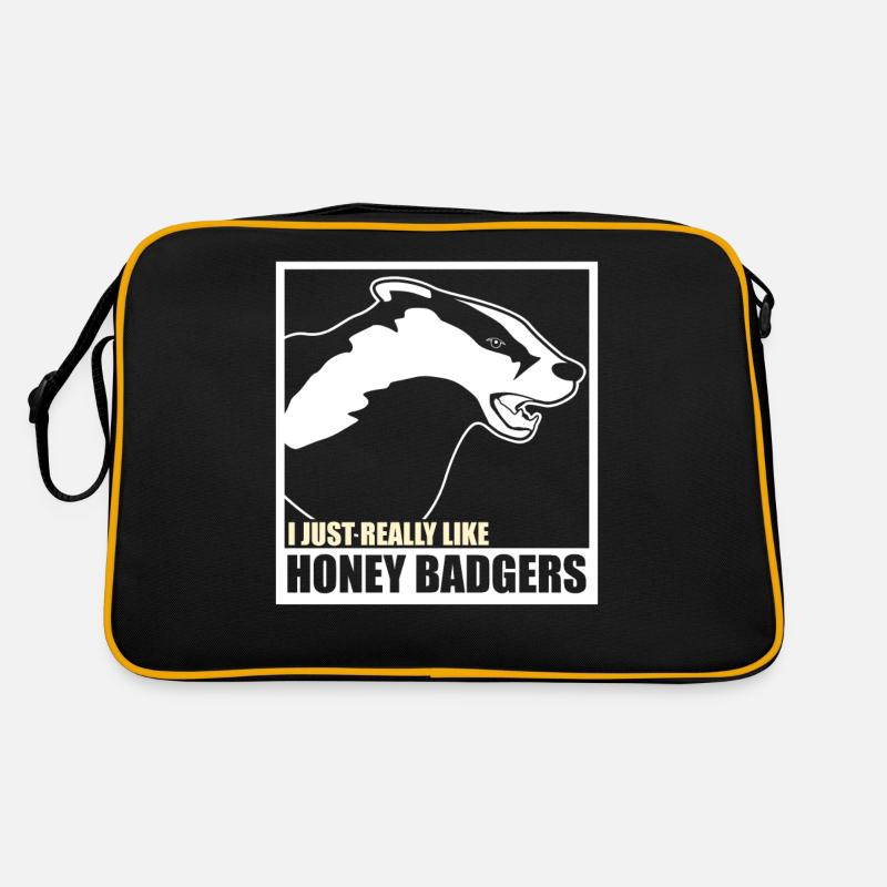 Honigdachs I like Badgers Honig Dachs Retro Tasche