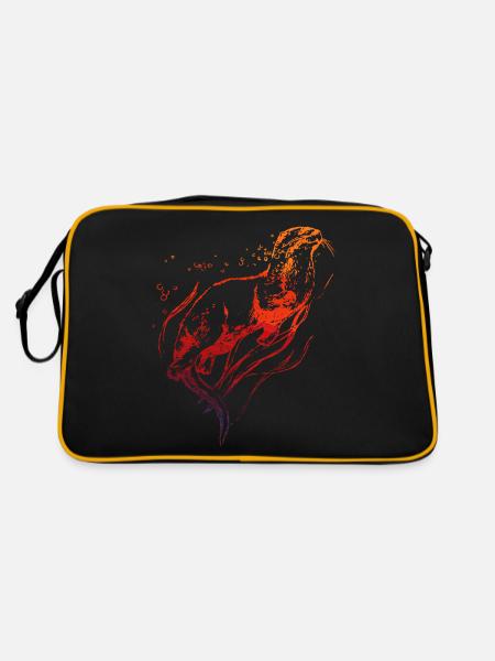 Otter - Retro Bag - black/gold - Back