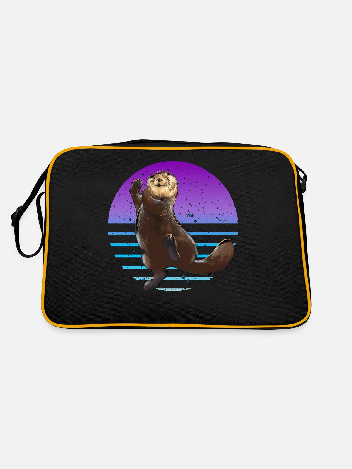 Otter Retro - Retro Bag - black/gold - Back