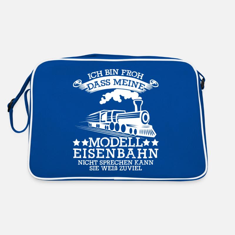 Modellbahner Spruch Witz Modelleisenbahn Retro Tasche