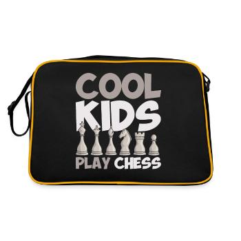 Chess Player Gift Chess Club Chess - Retro Bag - black/gold - Back