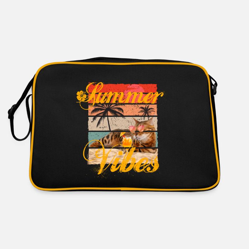 Summer Vibes chat bengale cool sur la plage Sac Retro
