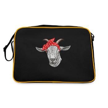 Chèvre Farm Farmer Goats Farmer Gift - Sac Retro - noir/or - Dos