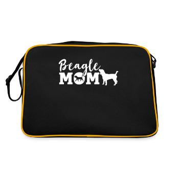 Beagle Beagle Hund Beagle Welpe Beagle Halter - Retro Tasche - Schwarz/Gold - Hinten