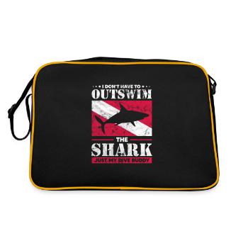 Requins Shark Ailerons de requin Shark Sea Gift - Sac Retro - noir/or - Dos