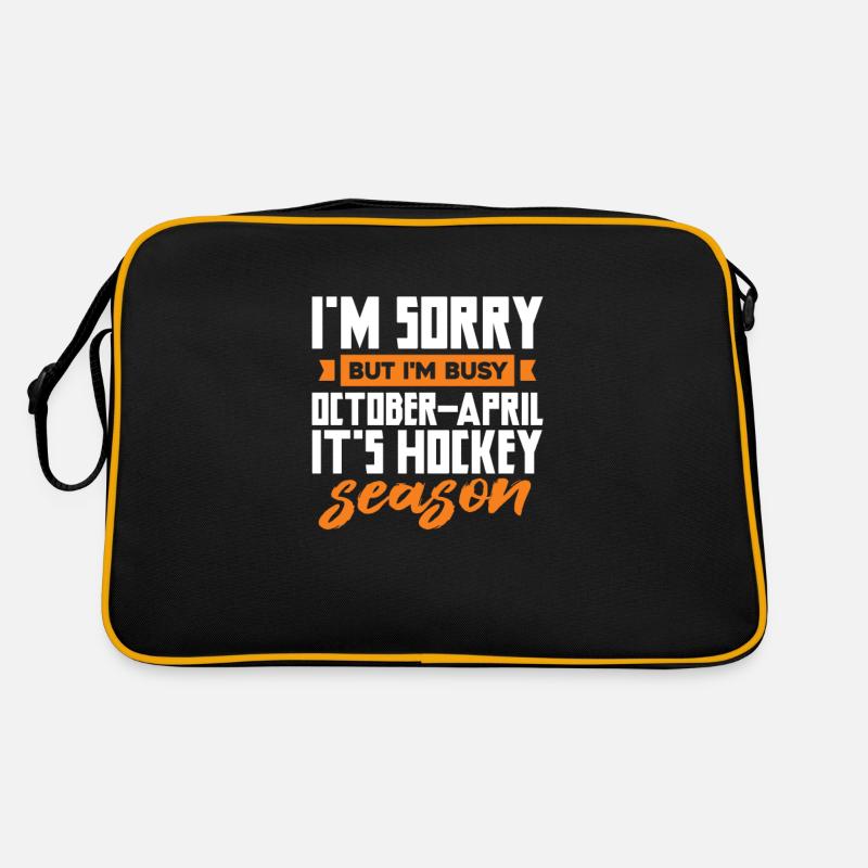 Eishockey - Retro Tasche - Schwarz/Gold