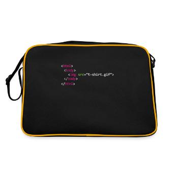 Programmierer - Retro Tasche - Schwarz/Gold - Hinten