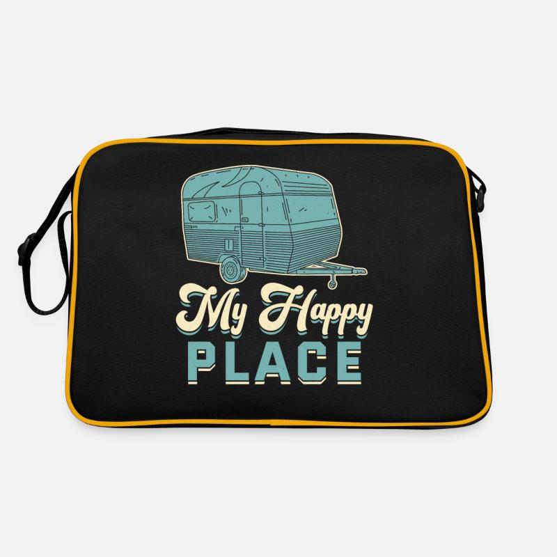 Camper Camping Glamping Caravan Trailer Retro Bag
