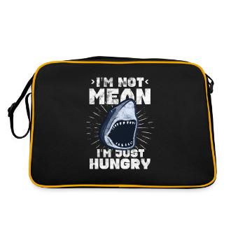 Shark Sharks Shark Fin Shark Sea Gift - Retro Bag - black/gold - Back