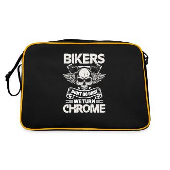 Biker - Retro Tasche - Schwarz/Gold - Hinten