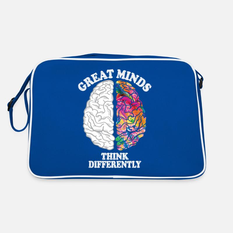Les grands esprits pensent différemment cerveau créatif Sac Retro