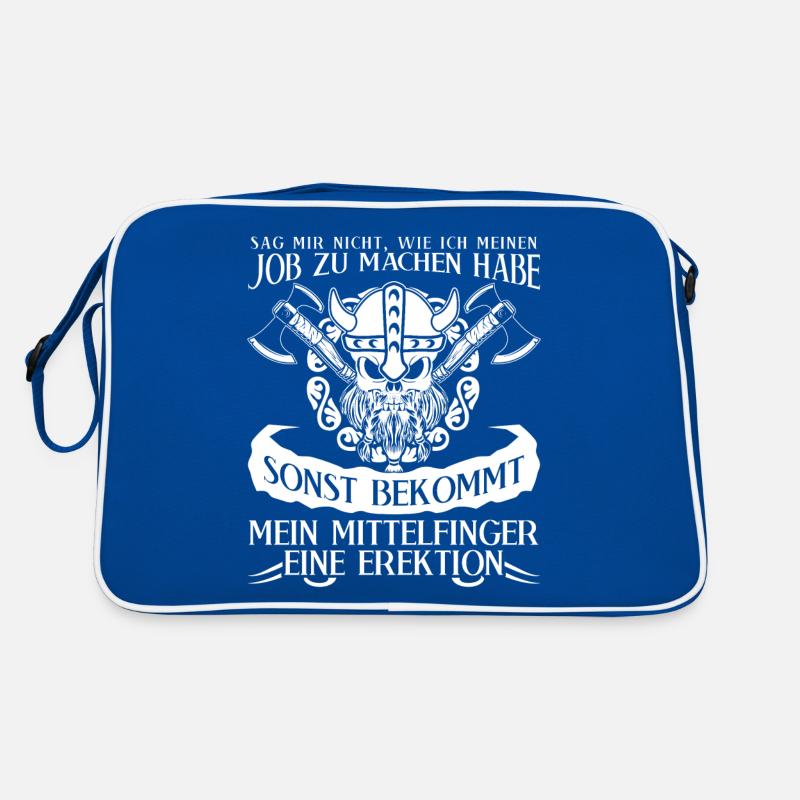 Wikinger Mittelfinger Odhin Valhalla Retro Tasche
