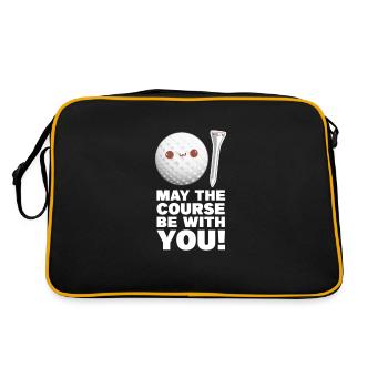 Golf Golfer Golf Club Golf Ball Cadeau - Sac Retro - noir/or - Dos