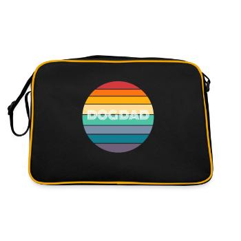 Rainbow Dog Dad Retro Vintage - Retro Bag - black/gold - Back