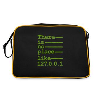 Programmierer - Retro Tasche - Schwarz/Gold - Hinten