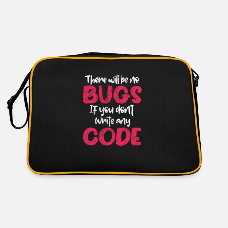 Programmierer - Retro Tasche - Schwarz/Gold