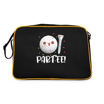 Golf Golfer Golf Club Golf Ball Cadeau - Sac Retro - noir/or - Dos
