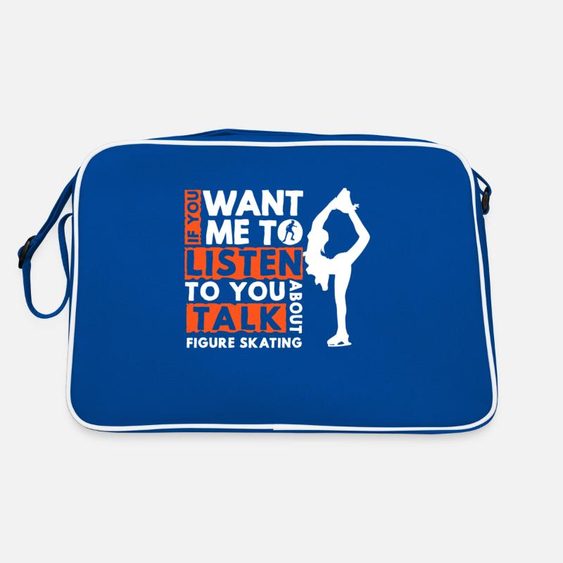 Eislaufen Eisläuferin Schlittschuh Retro Tasche