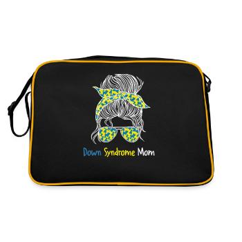 Down Syndrome Mom Life, Down Syndrome Trisomy 21 - Retro Bag - black/gold - Back