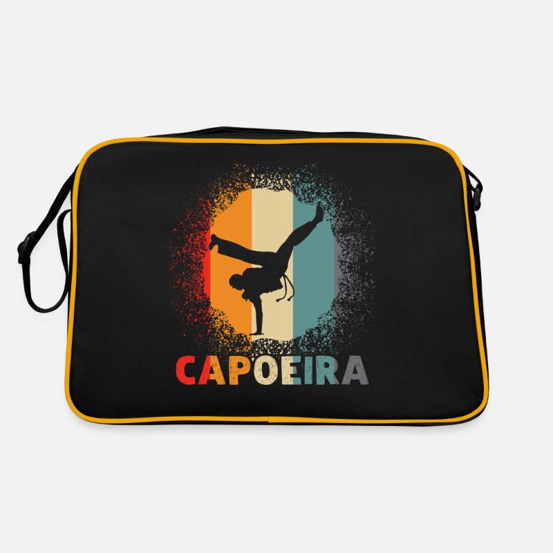 Capoeira retro Kampfsport - Retro Tasche - Schwarz/Gold