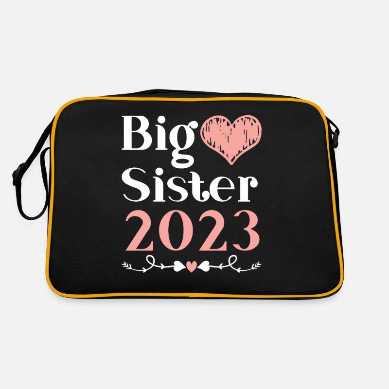 Große Schwester 2023 Großes Schwesterchen 23 Retro Tasche