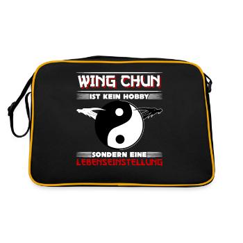 Wing Chun Kung Fu Sport Ving Tsun - Sac Retro - noir/or - Dos