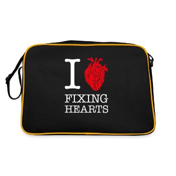 J’aime réparer les cœurs - Cardiologue chirurgien cardiaque - Sac Retro - noir/or - Dos